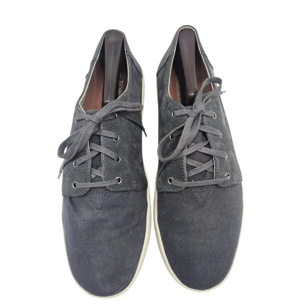 TOMS Men's Payton Forged Iron Nubuck/Hemp Oxford Sneakers Size 10.5